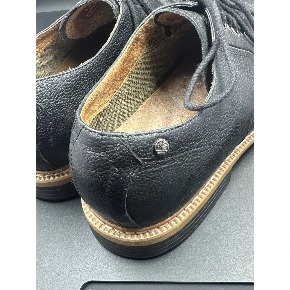 Timberland Mens Black Leather Waterproof Oxford Dress Shoes Lace Up Size 9.5 410